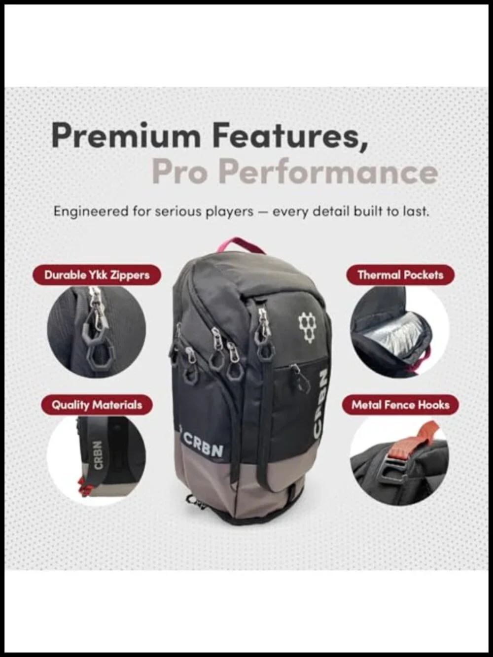 Pickleball Backpack - Padded Compartment for 3 Paddles, Shoes, Laptop